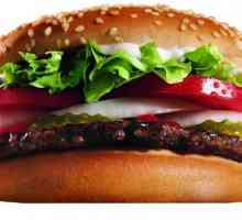 Rețeaua `Burger King` - conținutul caloric și compoziția cursurilor principale