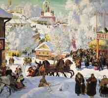 Compoziția picturii Kustodiev `Maslenitsa`: recomandări