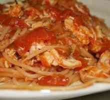 Spaghete cu file de pui: două variante de feluri de mâncare italienești