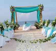 Nuntă în albastru: o fotografie cu decoruri deosebite ale sărbătorii