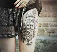 Tatuaj pe coapse `Flori`: trăsături, înțeles, schițe