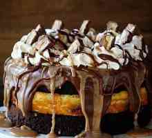 Cake `Snickers` cu meringue: rețetă cu fotografie