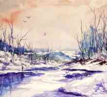 Învățând să picteze un peisaj de iarnă: îmbibată cu atmosfera unui basm
