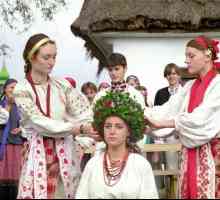 Ornamentul ucrainean pe un prosop de nuntă