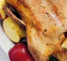 Duck coapte în cuptor cu mere: rețetă