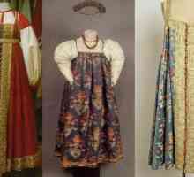 Modele de sarafane folk rusesti. Rochie națională roșie pentru fete
