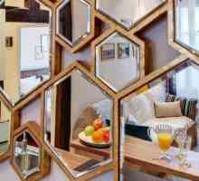 Oglinzi în interior pentru extinderea spațiului în camera de zi, dormitor, hol