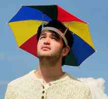 Umbrelă pe cap de la soare și ploaie