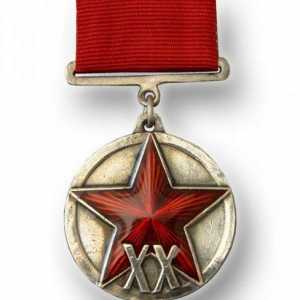 "20 De ani de la Armata Roșie" - o medalie și soiurile sale