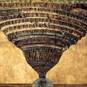 `Hell` Botticelli - imagine ilustrativă a" Comediei Divine "
