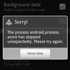 Android.process.acore - a apărut o eroare: cum pot remedia această problemă? Cauze, instrucțiuni…