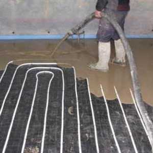 Șapă de beton pentru pardoseală cu apă caldă