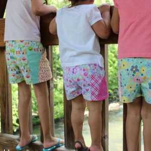 Pantaloni pentru copii: model pentru banda elastica pentru fata