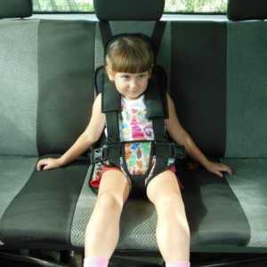 Scaun de mașină pentru scaune pentru copii fără rama: recenzii și descriere