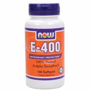 E-400 vitamin: manual de utilizare, comentarii. Vitamina E naturală în capsule de la NOW Foods