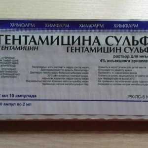 "Gentamicin sulfat": instrucțiuni de utilizare, analogi și recenzii