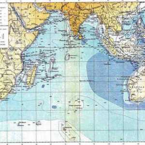 Poziția geografică a Oceanului Indian: o descriere, caracteristici. Oceanul Indian pe hartă
