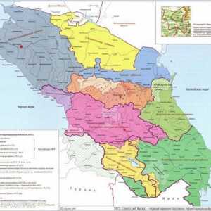 Localizarea geografică a Caucazului de Nord și a caracteristicilor sale