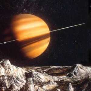 Cum să desenezi o planetă? Imaginea lui Saturn în fundalul cerului și a peisajului lunar