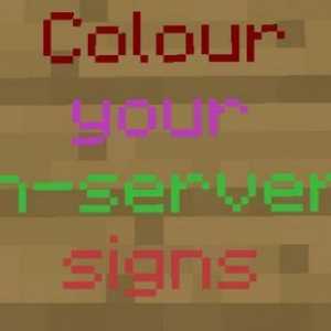 Cum să scrieți cu litere colorate în Minecraft pe o farfurie