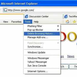 Cum se șterge istoricul în Internet Explorer: instrucțiuni