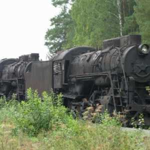 Cimitir de locomotive cu aburi, Perm Territory. Tehnologia feroviară veche și inutilă