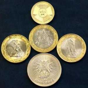 Colectarea monedelor. un set de monede de 70 de ani de victorie