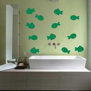 Stickerele în baie - o modalitate de a actualiza rapid interiorul