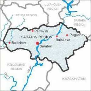 Populația și zona din regiunea Saratov. Districte și orașe