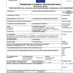 Un eșantion de completare a unui formular de cerere de viză în Republica Cehă, prin invitație