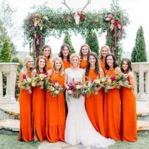 Orange nunta: decorare, fotografii si idei