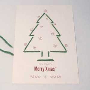 Carte poștală "Crăciun fericit!" Cu mâinile tale: fă-o singură