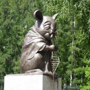 Monumentul mouse-ului de laborator este unul dintre cele mai originale ornamente din Novosibirsk