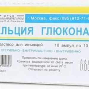Aplicarea medicamentului "gluconat de calciu" intravenos. instrucție