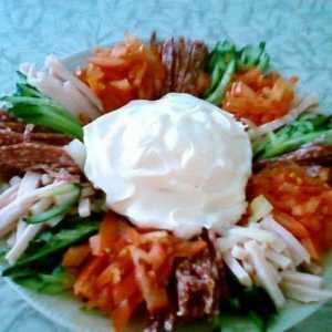 Salata `Paparac kvetka`: ingrediente, metodă de preparare