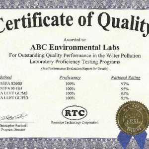 Certificat de calitate a produsului - care este esența?