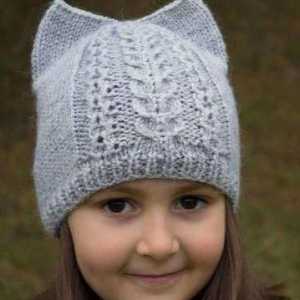 Hat cu urechi pisica: cum sa lega un capac pentru copii, scheme