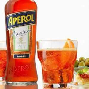 Băutura alcoolică slabă `Aperol` este o prospețime într-un pahar