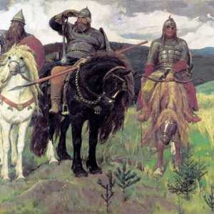 Compoziție pe pictura `Bogatyri` Vasnetsov. Istorie și descriere