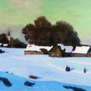 Compoziție pe pictură "Seara de iarnă" de N. P. Krymova