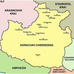 Capitala Republicii Karachay-Cherkess. Karachay-Cherkessia pe hartă
