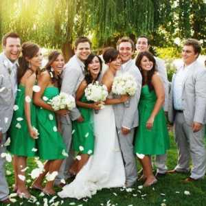 Nunta in culoarea smarald: decorarea sala, imagini ale miresei si mirelui