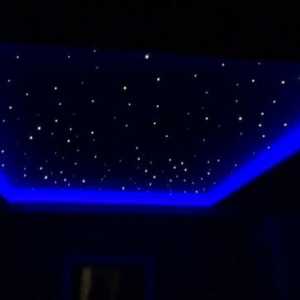 Spoturi cu LED pentru tavane întinse (fotografie). instalare auto