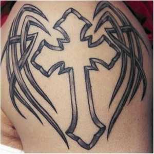 Tatuajul `cruce` este un simbol al curajului și neînfricării