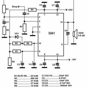 TDA7294: circuit amplificator. Bridge circuit amplificator pentru TDA7294