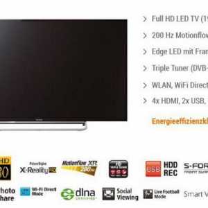 Televiziune Sony KDL-40W605B: comentarii. Instrucțiuni, prețuri, fotografii