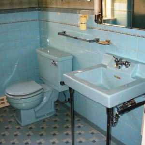 Toaletă colorată în interior. Instalatii sanitare pentru locuinte