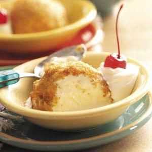 Fried ice cream: rețetă pentru desert porționat și tort "Alaska"
