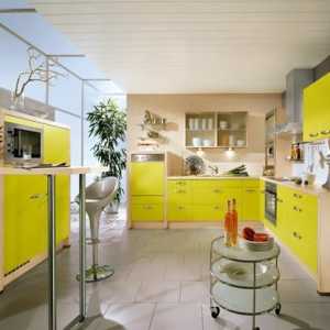 Bucătărie galbenă - o insulă însorită în apartamentul tău